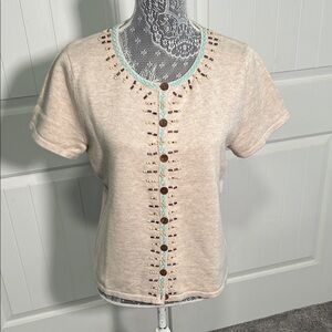 Christopher & Banks Hand Embroidered Cardigan L